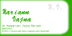 mariann vajna business card